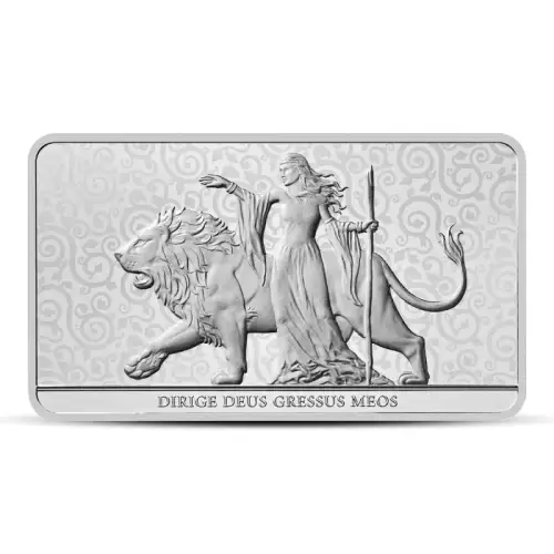 2024 10 oz British Una and Lion Silver Bar