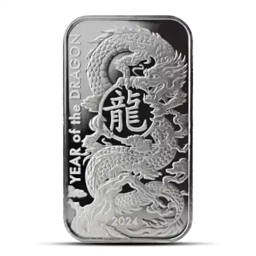 2024 1 oz Asahi Lunar Dragon Silver Bar