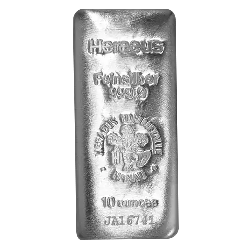 Silver 10 oz Heraeus Bar