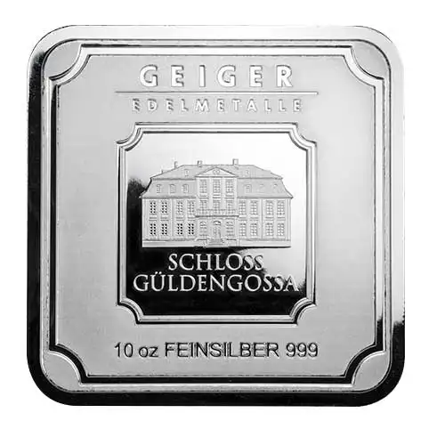 Silver 10 oz Geiger Edelmetalle Square Bar (Original)