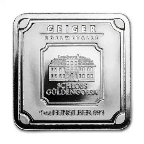 Silver 1 oz Geiger Edelmetalle Square Bar (*no capsule)