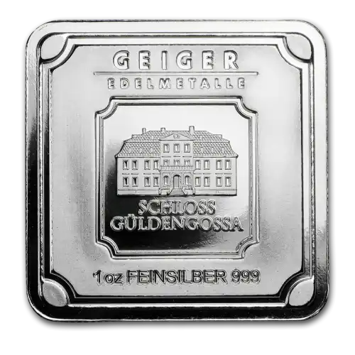 Silver 1 oz Geiger Edelmetalle Square Bar (Original)