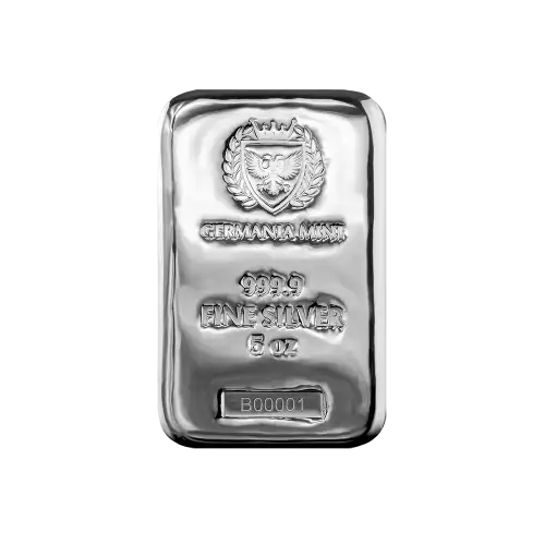 Silver 5 oz Germania Cast Bar