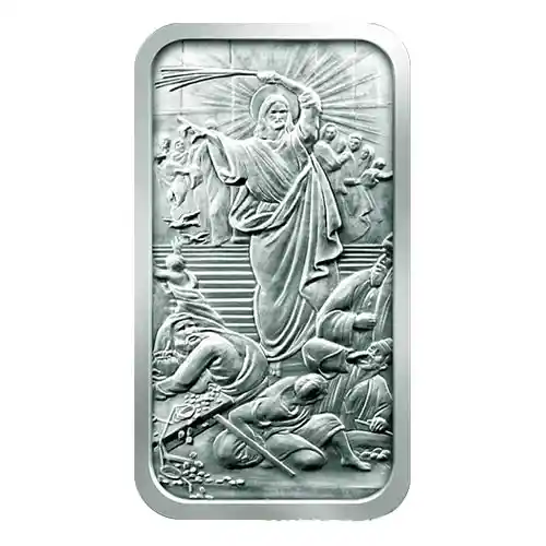 Silver 10 oz Jesus Clears the Temple Bar