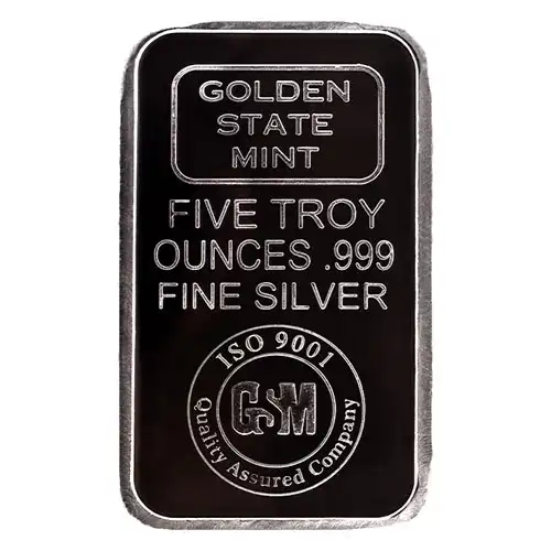 Silver 5 oz Golden State Mint Bar