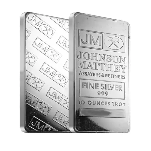 Silver 10 oz Johnson Matthey Bar