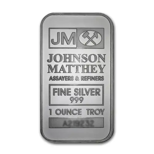 Silver - 1 oz Johnson Matthey Bar