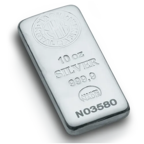 Silver 10 oz Nadir Bar