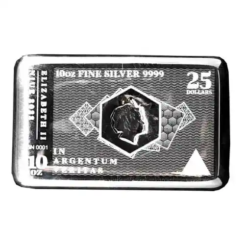 2022 Silver 10 oz Pressburg SilverNote Bar