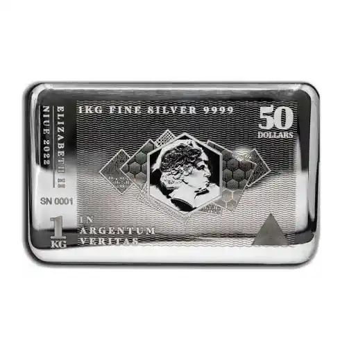 2022 Silver 1 Kilo Pressburg SilverNote Bar