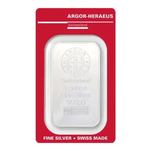 Silver 1 oz Argor Heraeus Bar