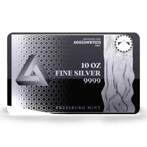 Silver 10 oz Pressburg Triangle Bar