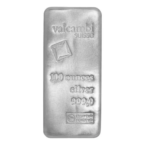 Valcambi Silver 100 oz Bar