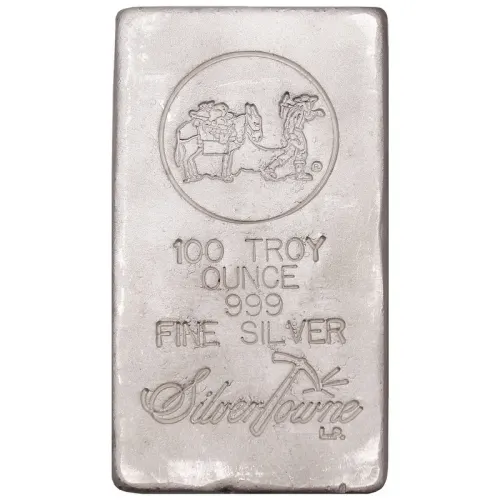 Silver 100 oz SilverTowne Poured Bar