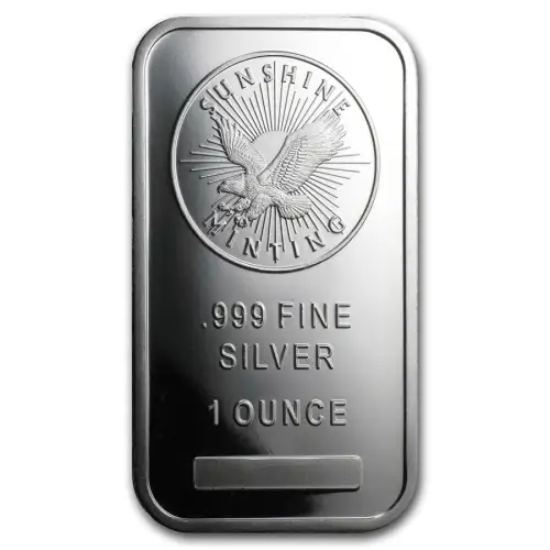 Silver 1 oz Sunshine Mint Bar