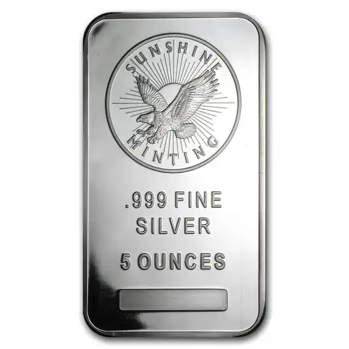 Silver 5 oz Sunshine Mint Bar