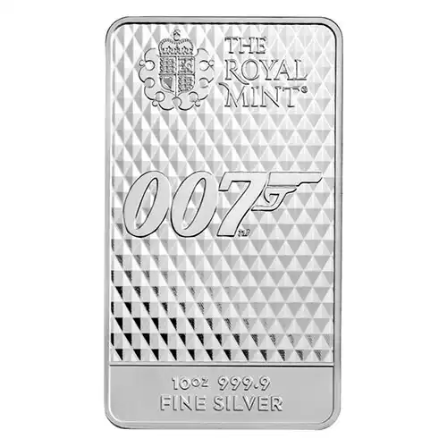 Silver 10 oz James Bond Diamonds are Forever Bar