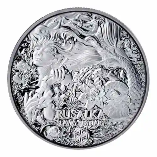 2022 Silver 2 oz Cameroon Slavic Beastiary: Rusalka BU