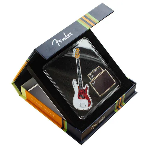 2023 Silver 2 oz Solomon Islands Fender Precision Bass Guitar & Bassman Amp 2-Coin Set