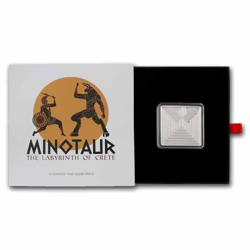 2021 Solomon Islands Minotaur Labyrinth of Crete 1.5 oz Silver
