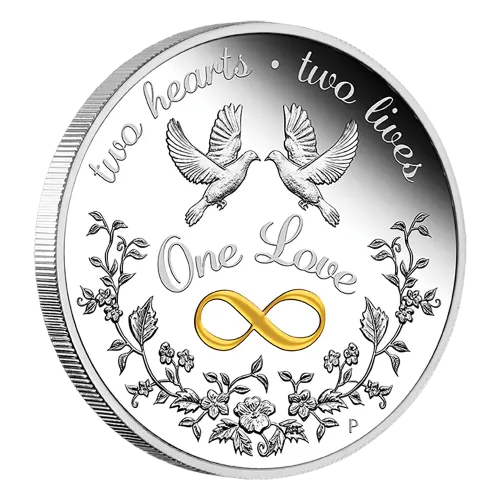2021 Silver Perth One Love Colored 1 oz Proof