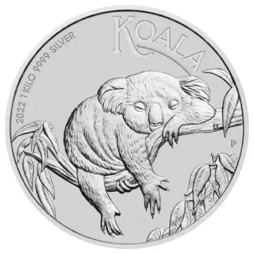 2022 Silver 1 Kilo Australia Perth Koala