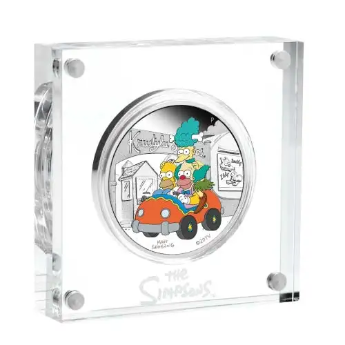 2022 Perth Simpsons Krusty Lu Studios 1 oz Silver Proof