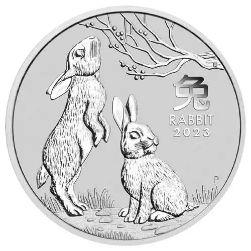 2023 Silver 1/2 oz Perth Lunar Year of the Rabbit BU
