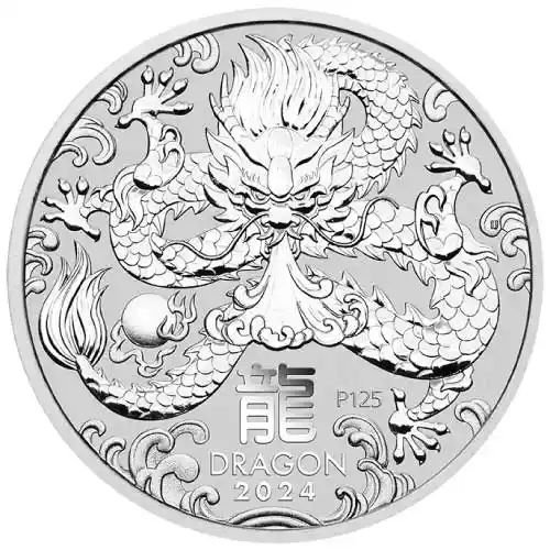2024 1 oz Perth Lunar Year of the Dragon Silver Coin (BU)