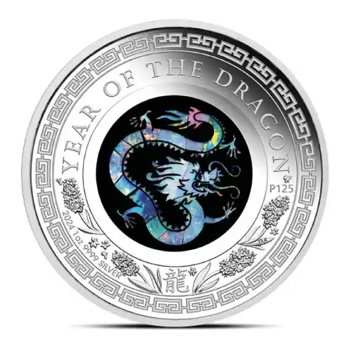 2024 1 oz Perth Opal Lunar Dragon Silver Coin (Proof)