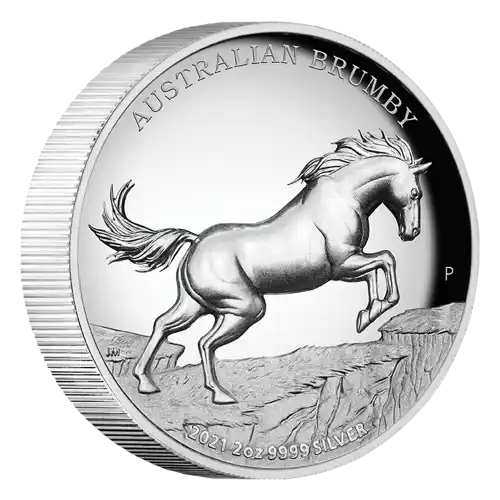 2021 Silver 2 oz Australia Perth Brumby Proof