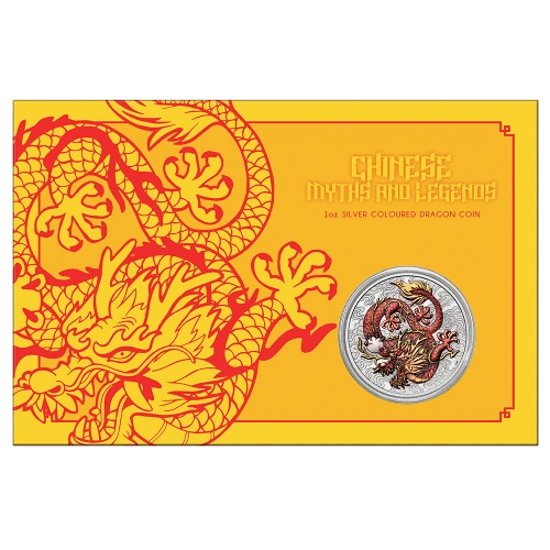 2021 Perth Chinese Myths & Legends: Dragon 1 oz Silver (In Card)