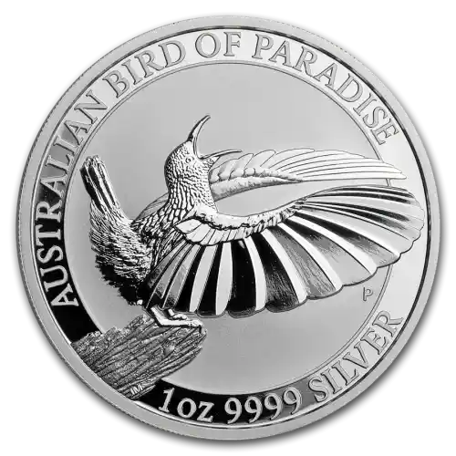 2018 Silver 1 oz Australia Perth Bird of Paradise Riflebird