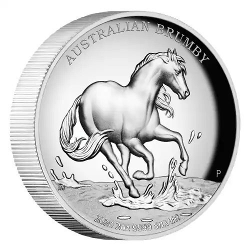 2020 Silver 2 oz Australia Perth Brumby Proof