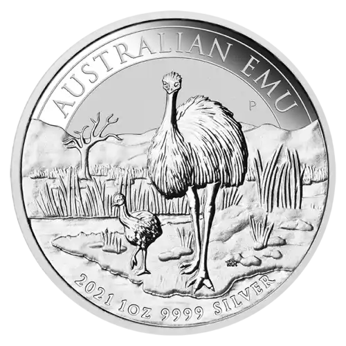 2021 Australia Perth Emu 1 oz Silver BU