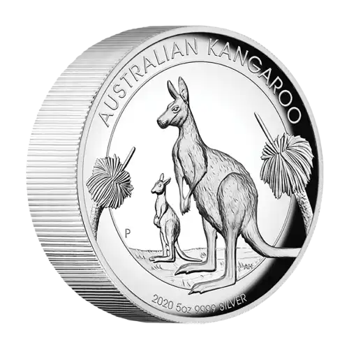 2020 Australia Perth Kangaroo 5 oz Silver Proof High Relief