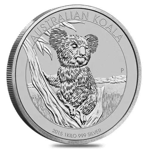 2015 Silver 1 Kilo Australia Perth Koala
