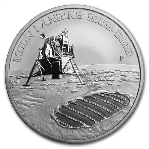 2019 Silver 1 oz Australia Perth Moon Landing BU