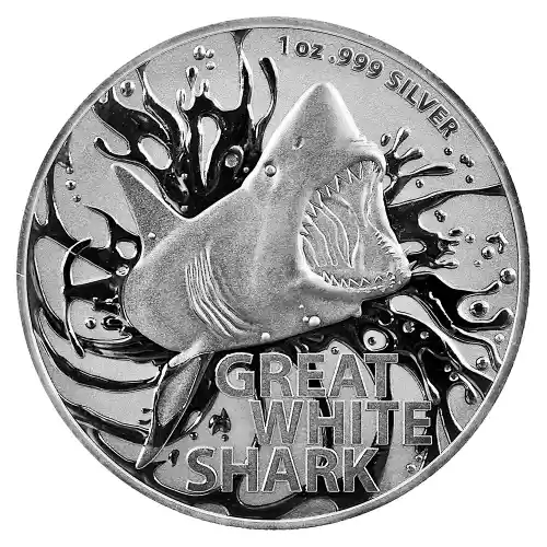 2021 Australian Great White Shark Silver Coin - 1 oz