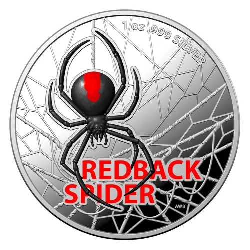 2021 RAM Australian Redback Spider 1 oz Silver Colored Proof