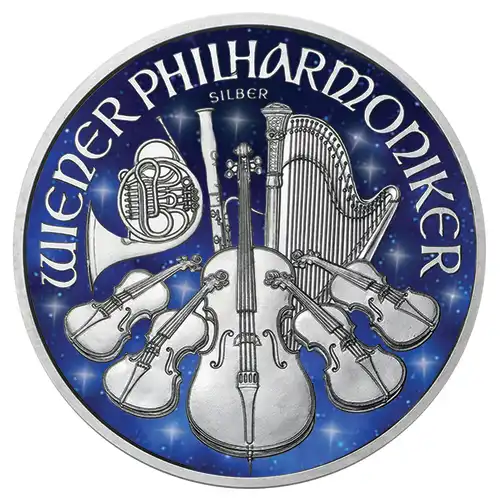 2019 Silver 1 oz Austria Philharmonic Glowing Galaxy