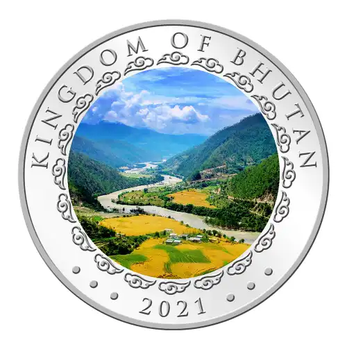 2021 Bhutan Lunar Year of the Ox Silver Proof 5 oz