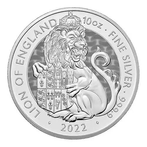 2022 Britain Tudor's Beasts Lion 10 oz Silver BU