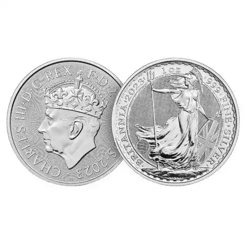 2023 Silver 1 oz Royal Mint Britannia Coronation BU
