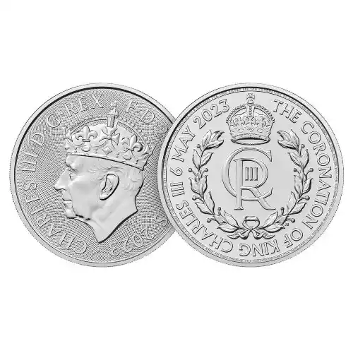 2023 Silver 1 oz Royal Mint King Coronation Crown BU
