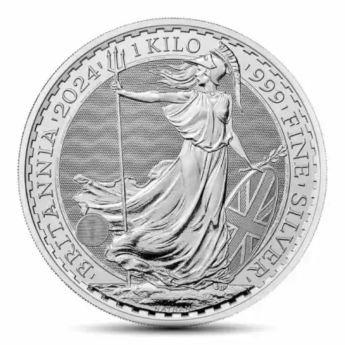 2024 1 Kilo British Royal Mint Britannia Silver Coin (BU)