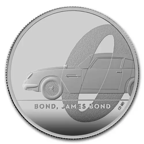 2020 UK 1 oz Silver James Bond 007 R1 (Aston Martin-DB5) Proof