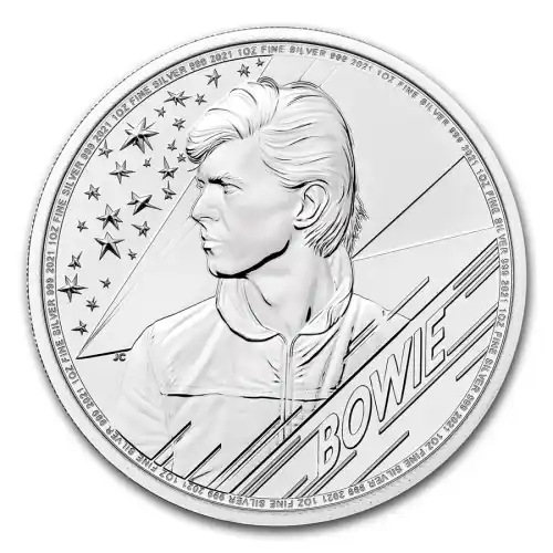 2021 Britain Music Legends David Bowie 1 oz Silver BU
