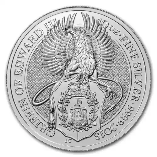 2018 Silver Great Britain Queen's Beasts (The Griffin) - 10 oz