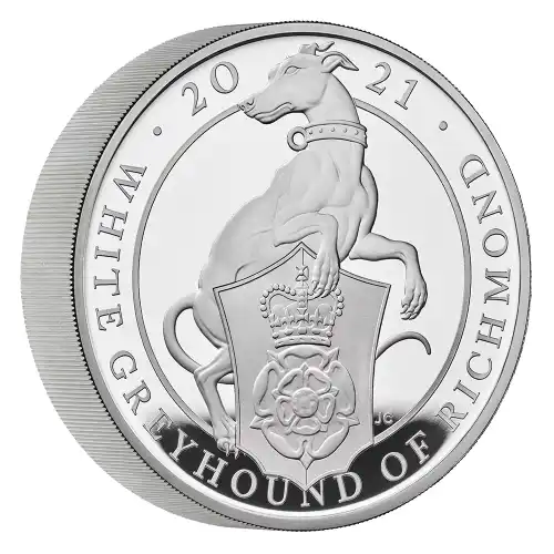 2021 Britain Queens Beasts Greyhound Richmond 10 oz Silver Proof